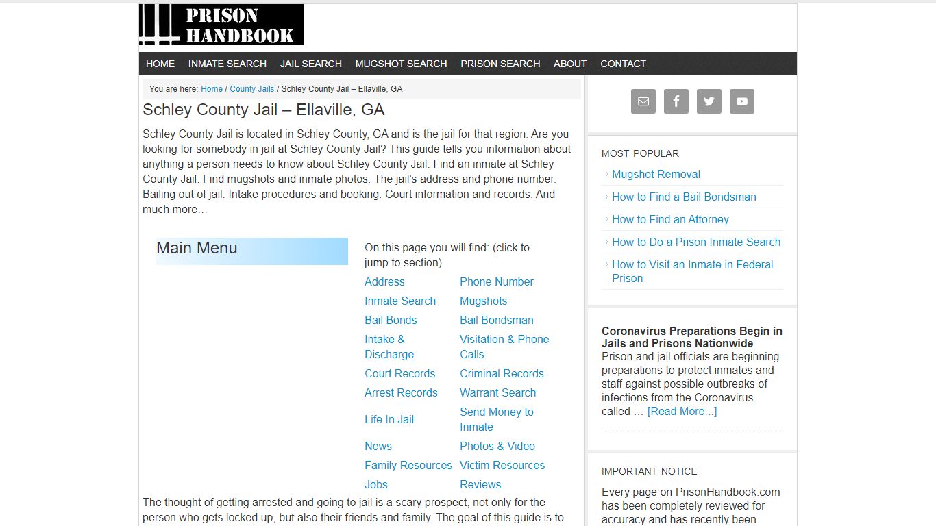 Schley County Jail – Ellaville, GA - prisonhandbook.com