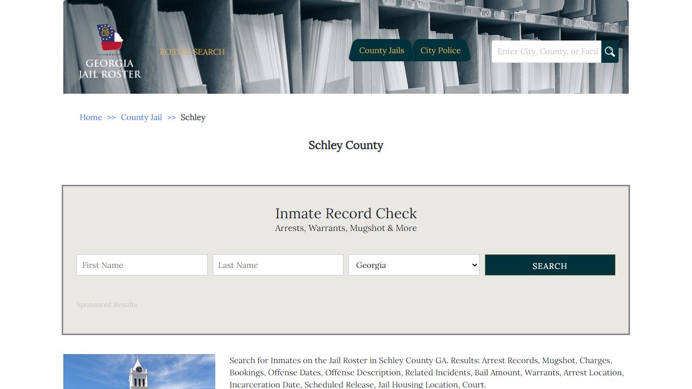 Schley County - Georgia Jail Inmate Search