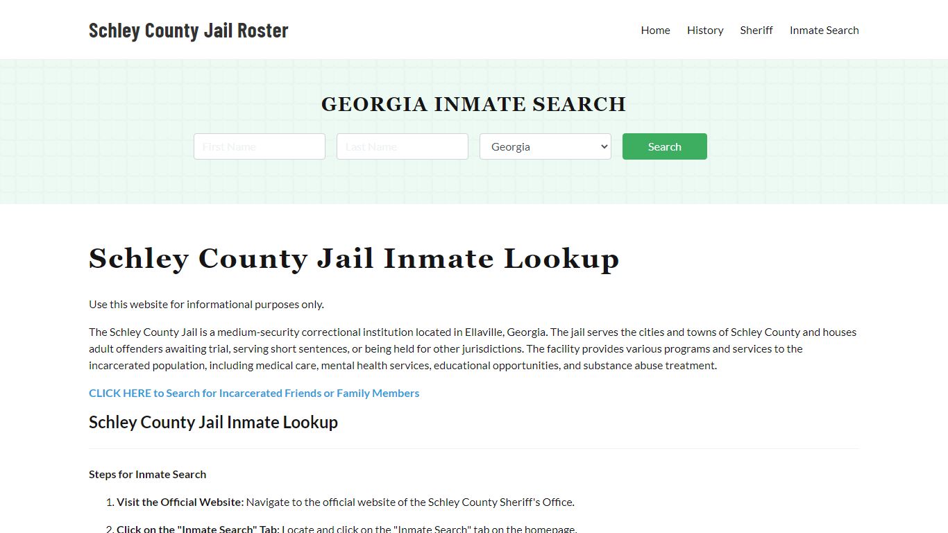 Schley County Jail Roster Lookup, GA, Inmate Search